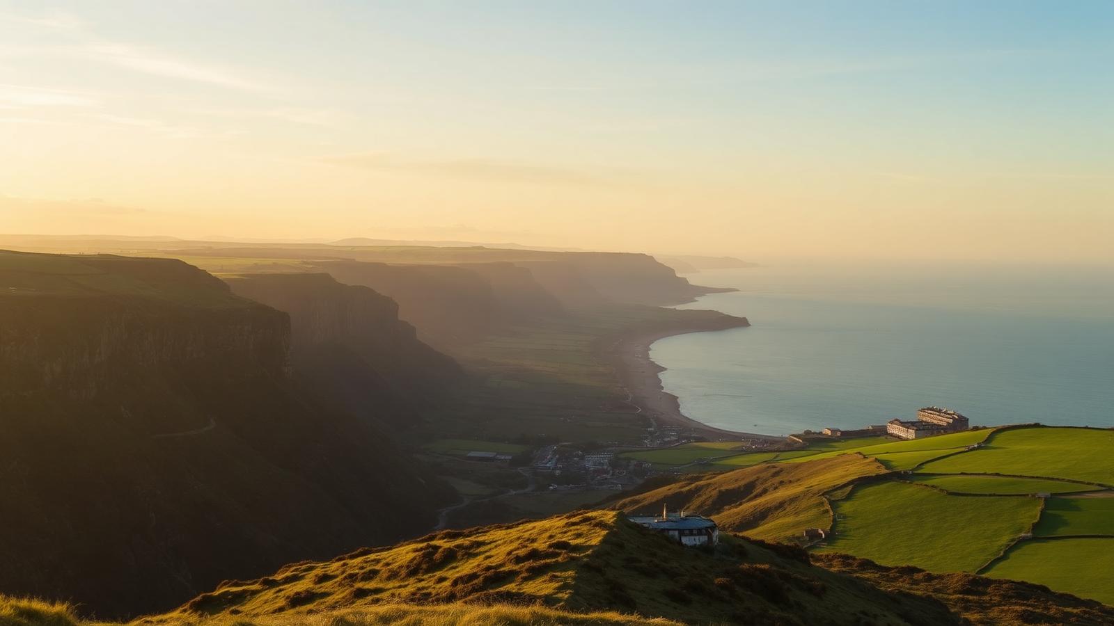 North Devon coastline at golden hour, where Friendly Engine is based